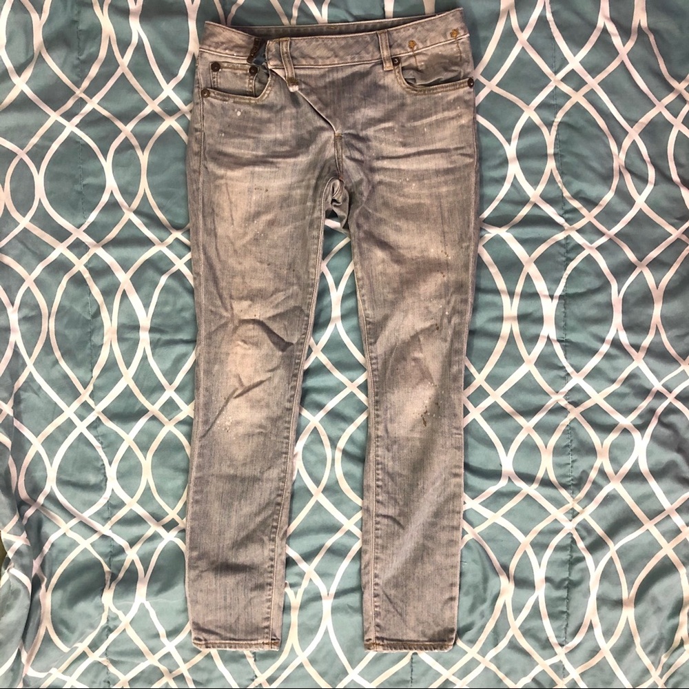 R13 blue skinny jeans